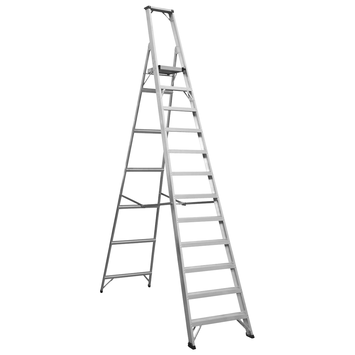 Industrial Step Ladder 12-Tread Aluminium - BS EN 131