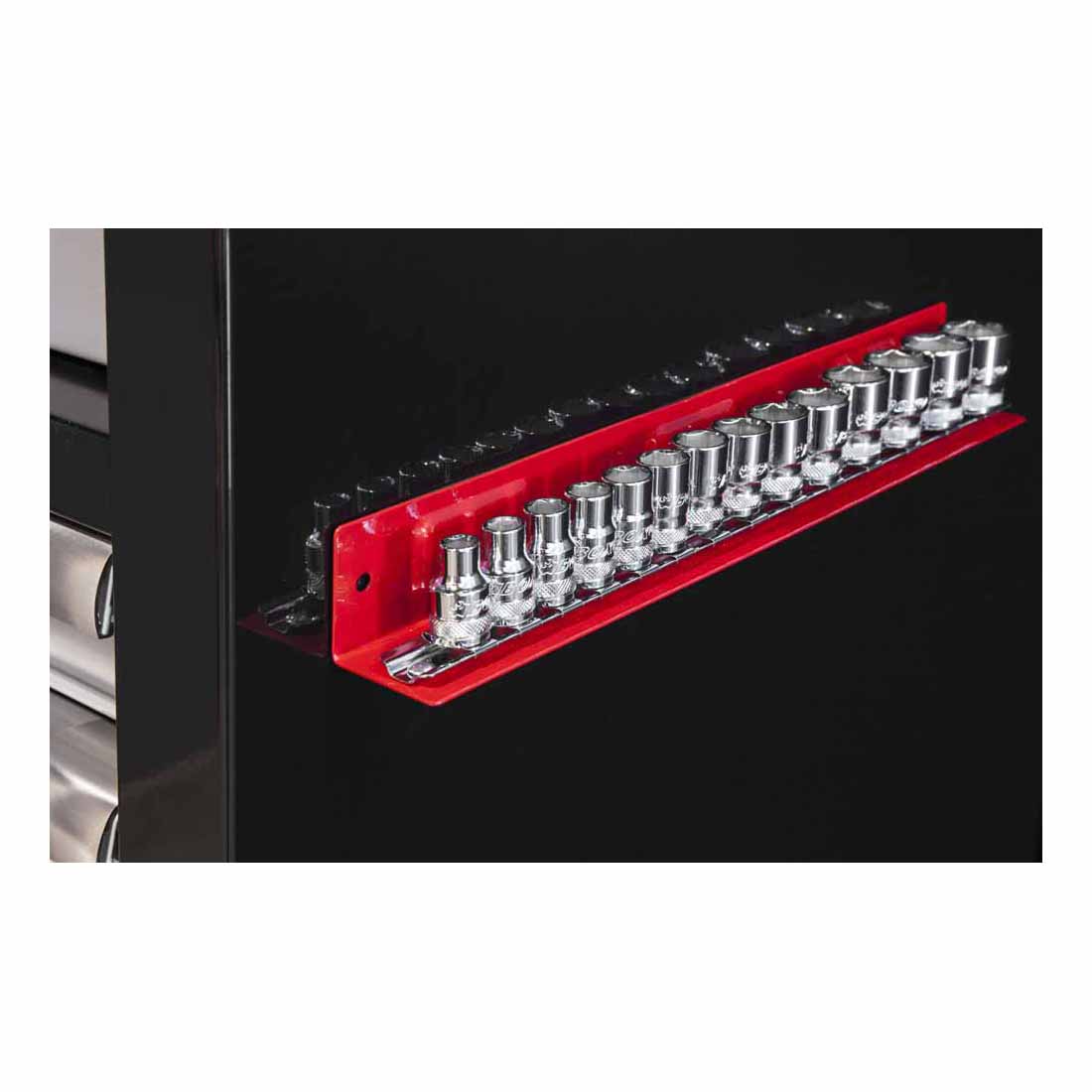 BOXO 13Pc 1/4" Magnetic L-Type Socket Tray - Green or Red