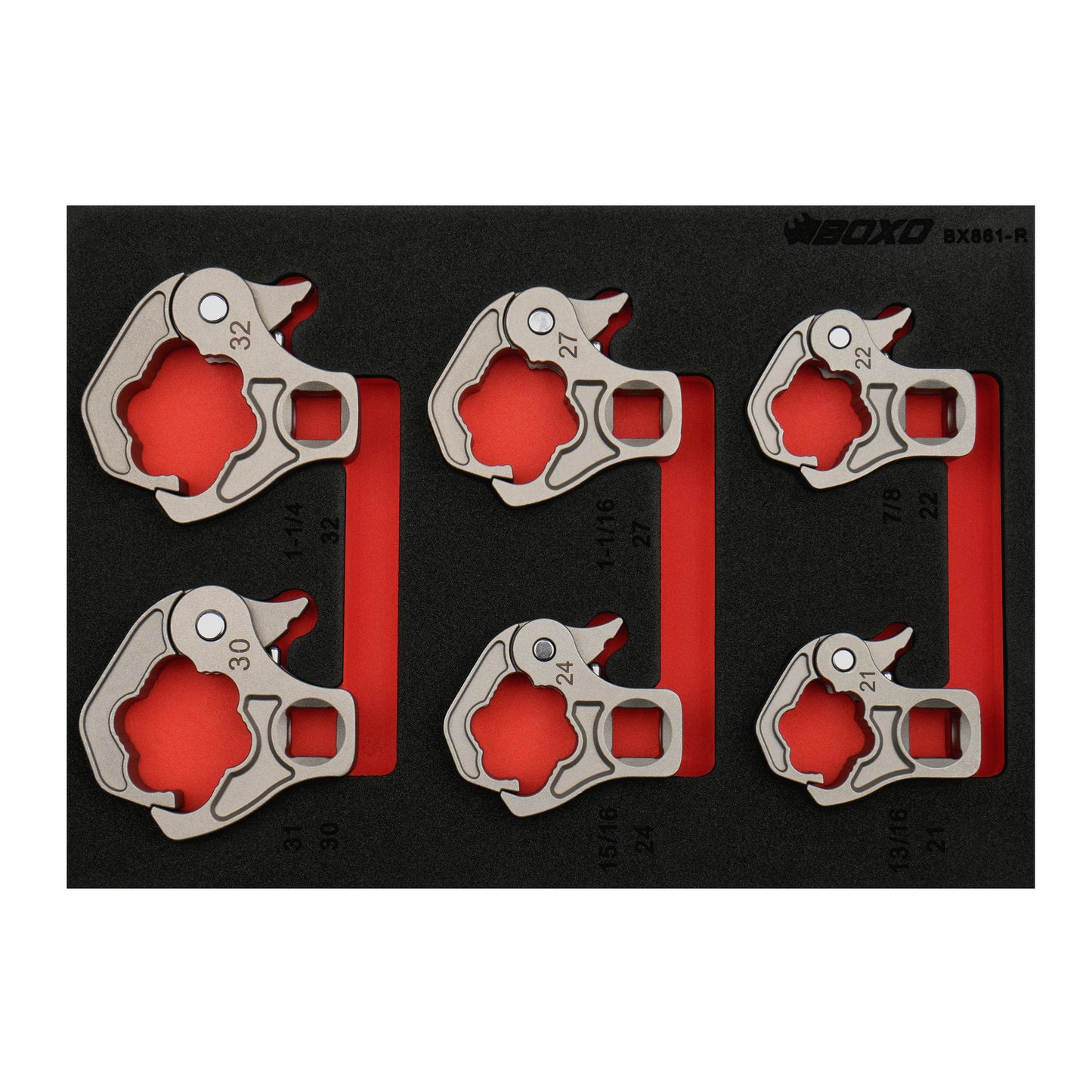BOXO 6Pc 1/2" Ratcheting Flare Nut Set