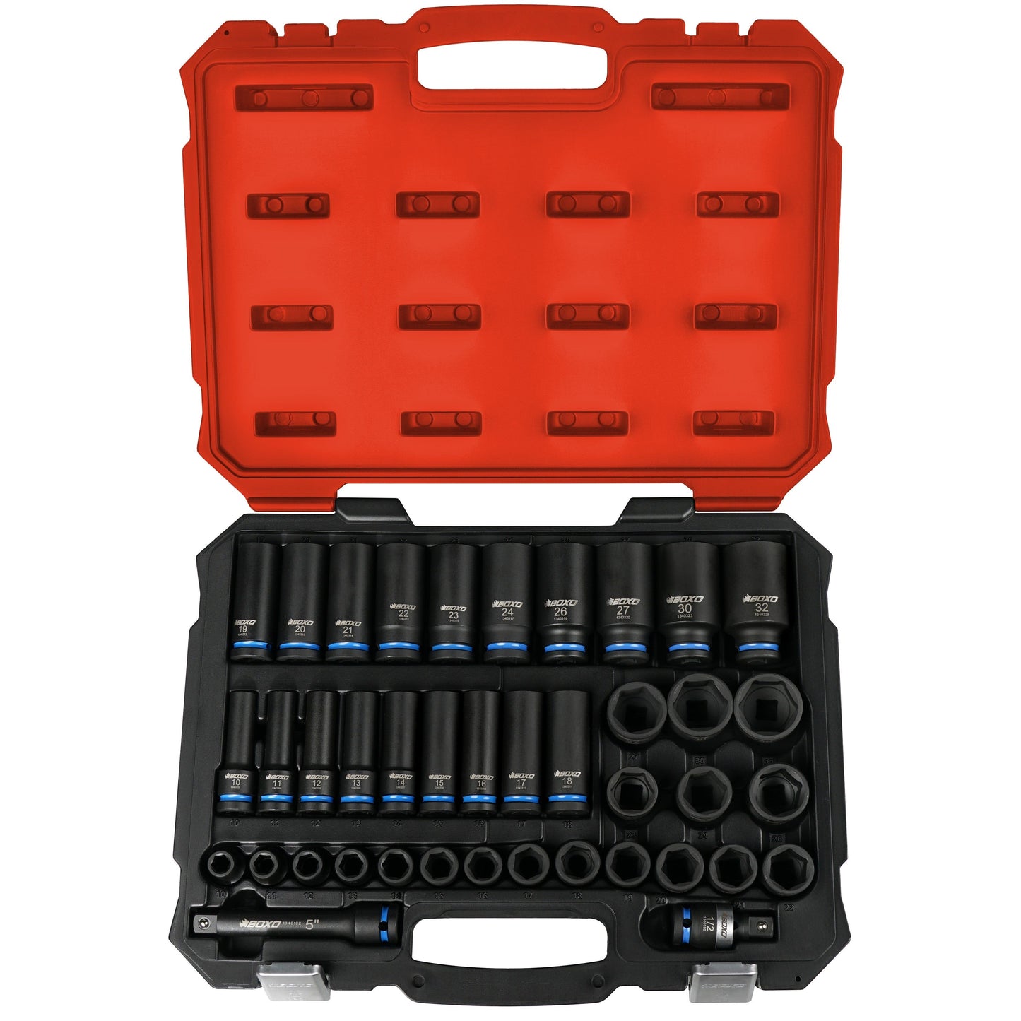 BOXO 40Pc 1/2" Master Impact Socket Set