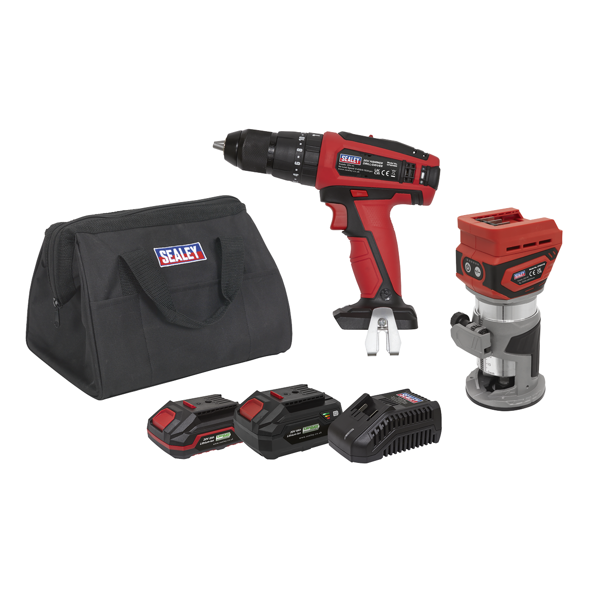 2 x SV20 Series Cordless Power Tool Kit 20V - 2 Batteries