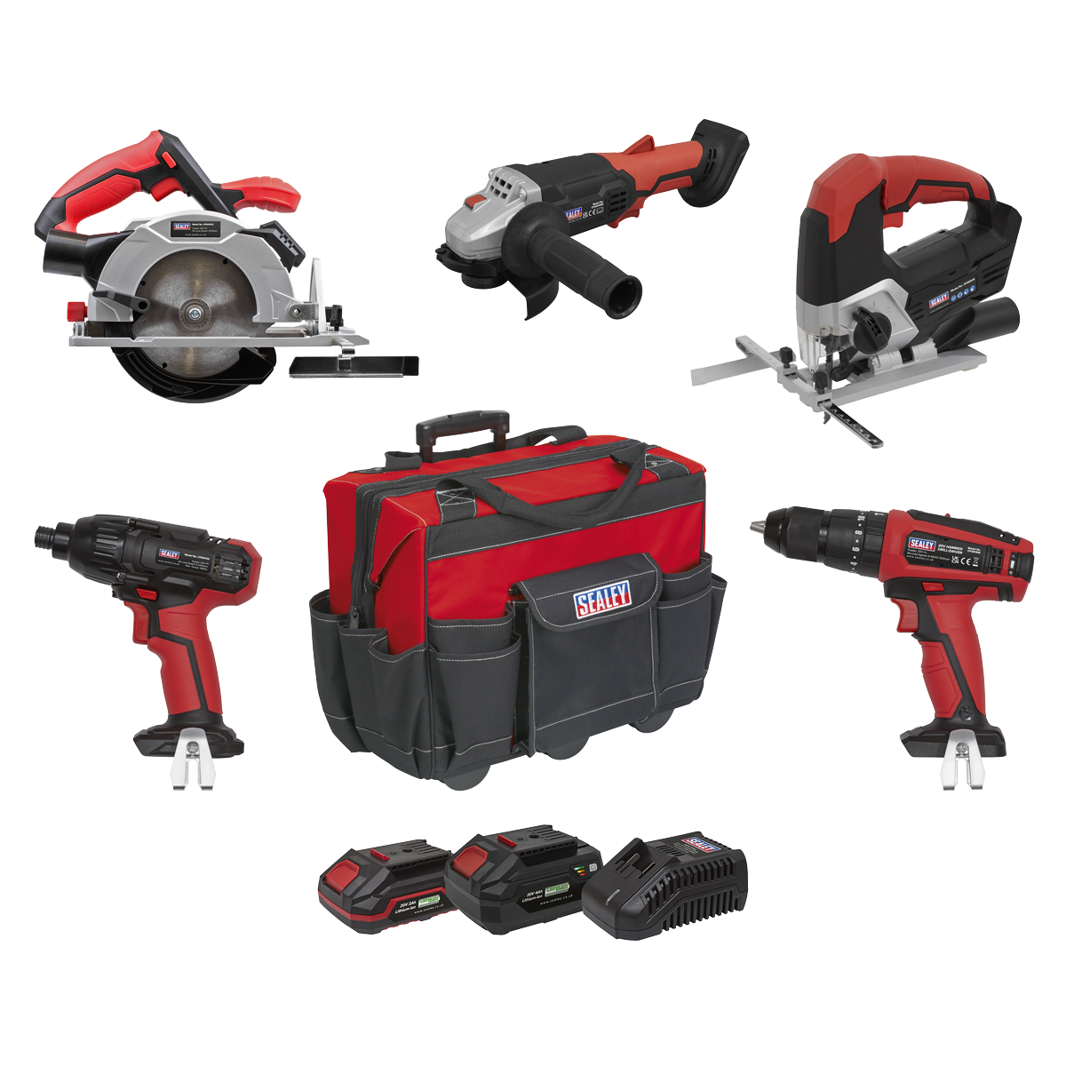 5 x SV20 Series Cordless Power Tool Kit 20V - 2 Batteries