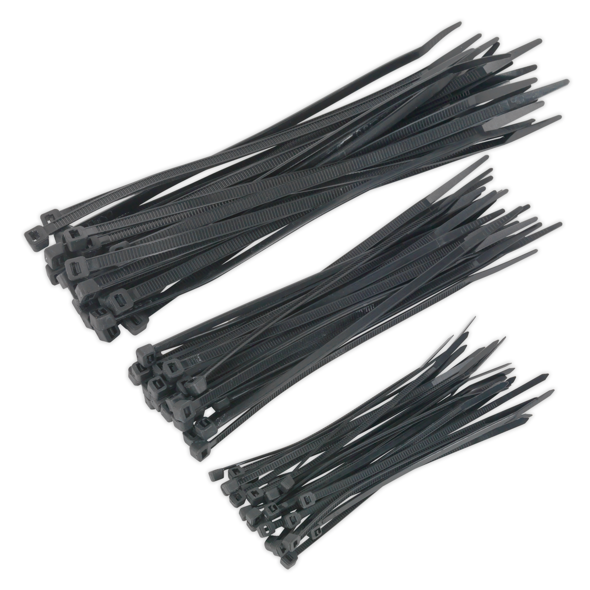 Cable Tie Assortment, Black - Pack of 75