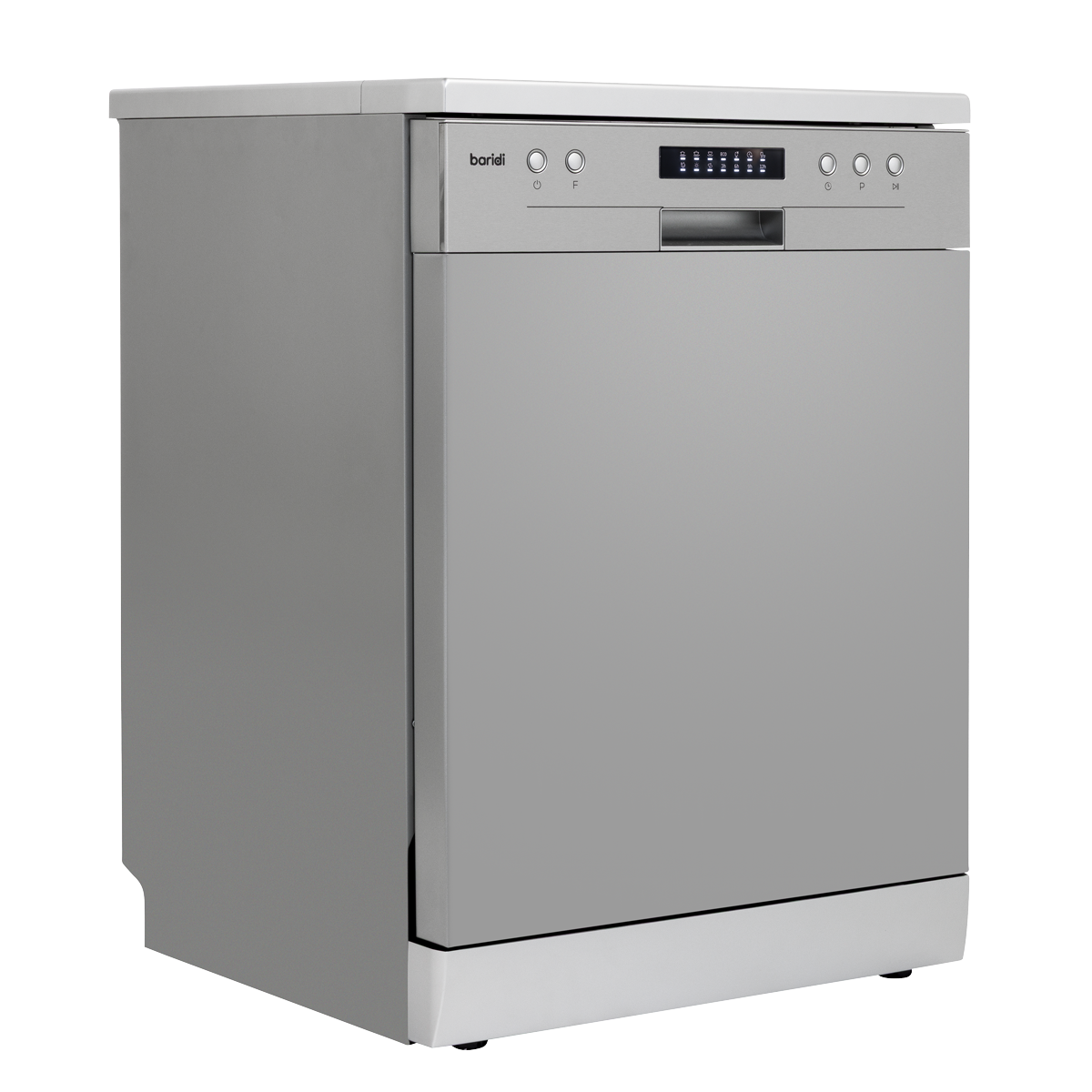 Baridi Regular Sized Freestanding Dishwasher 60cm Wide 13 Place Settings - Silver