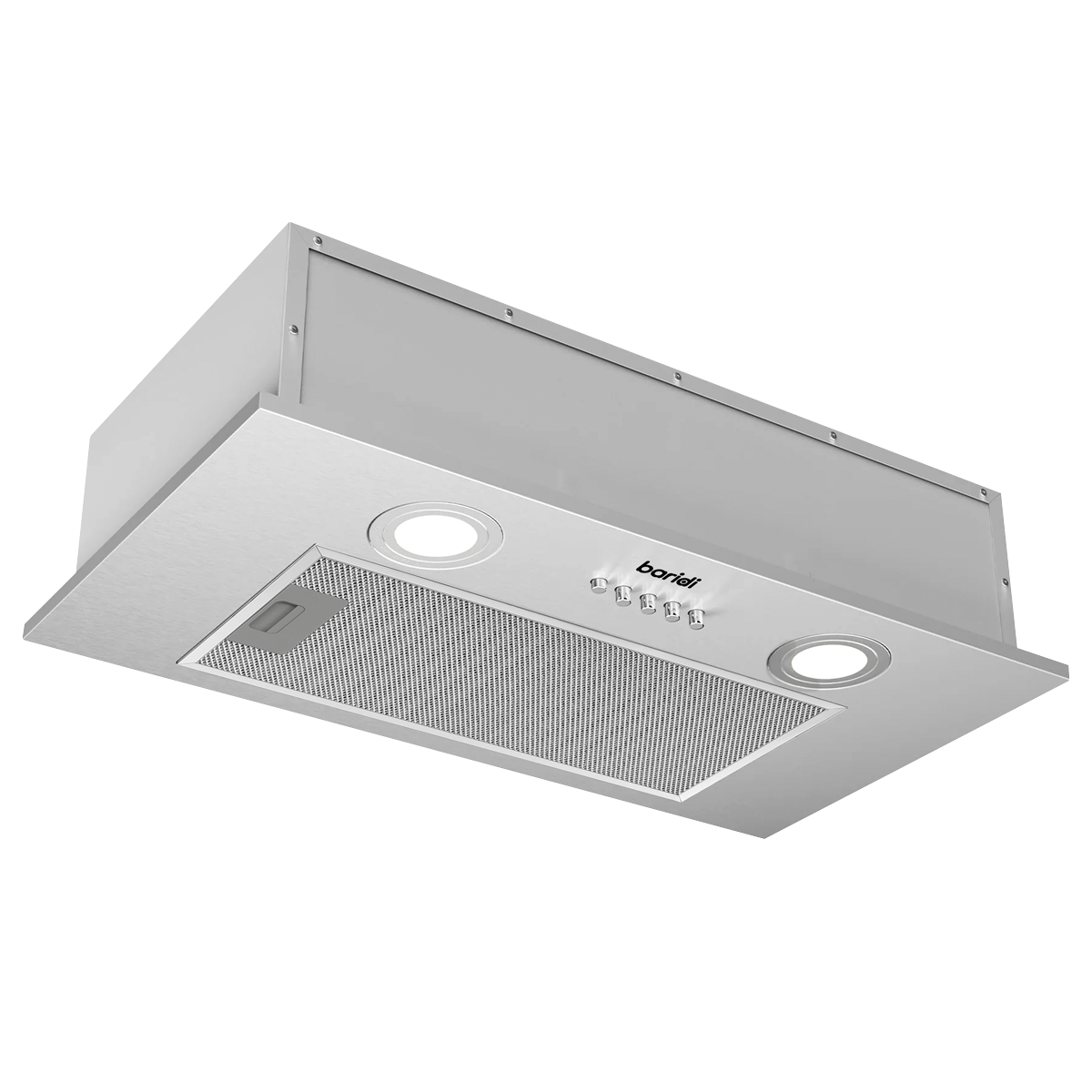 Baridi Cooker Hood with 5 Layer Filter 52cm - Stainless Steel