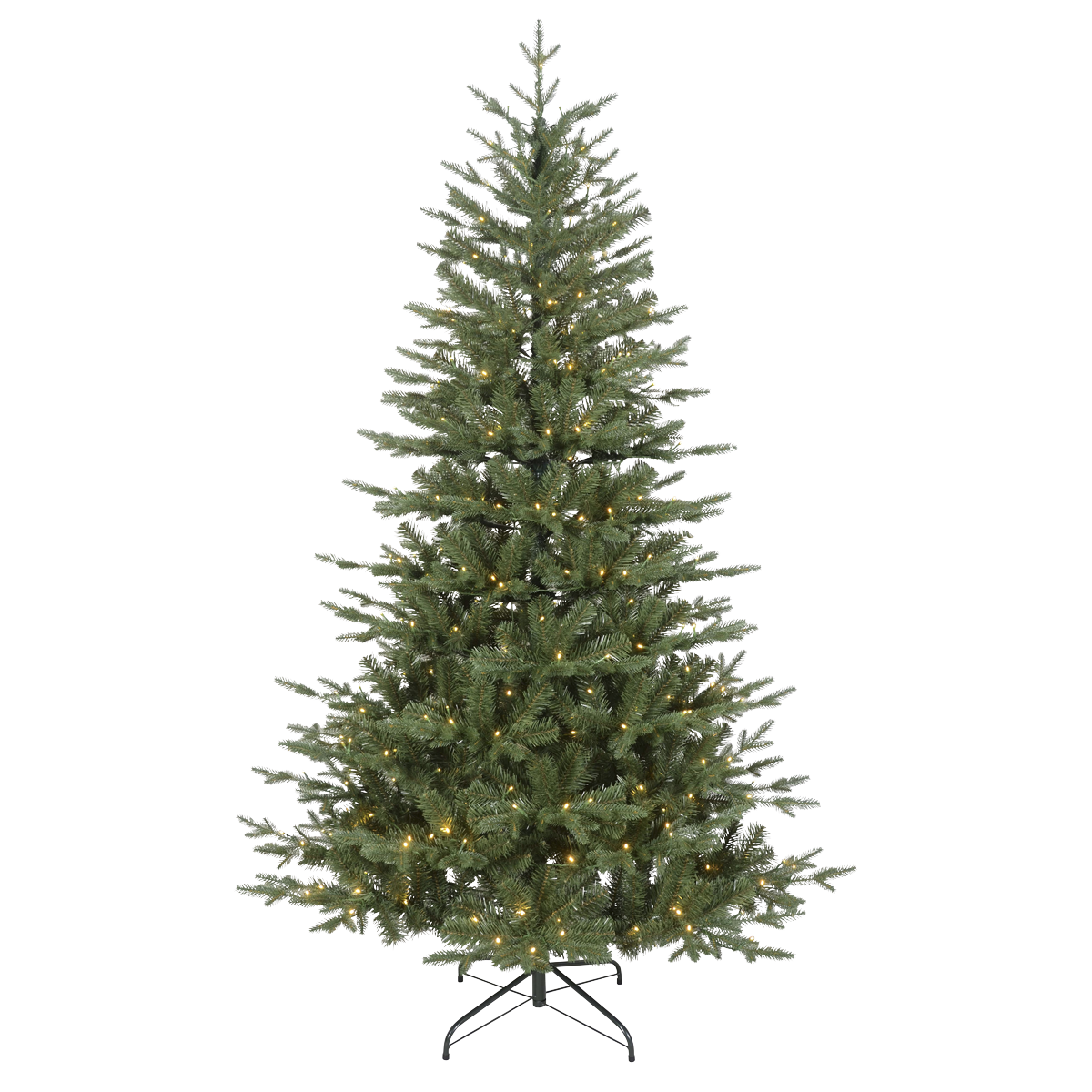 Dellonda Pre-Lit Hinged Christmas Tree with 190 Warm White LED Lights 5ft(150cm)