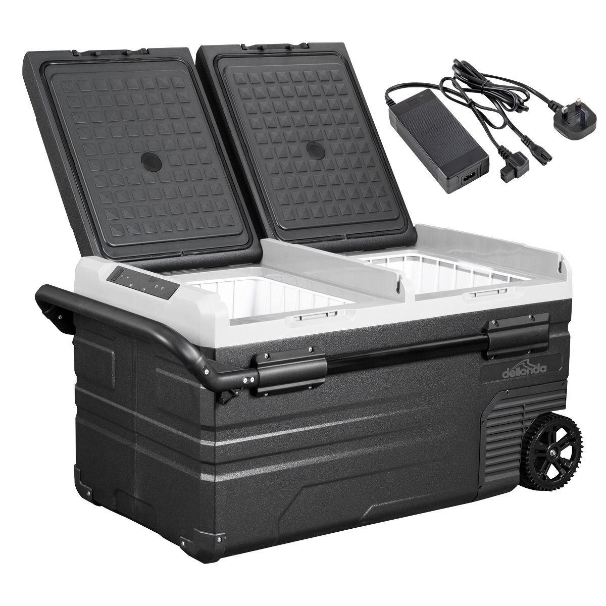 Dellonda Portable Fridge Freezer/Cool Box with LED Display & AC/DC 230V Adaptor 95L