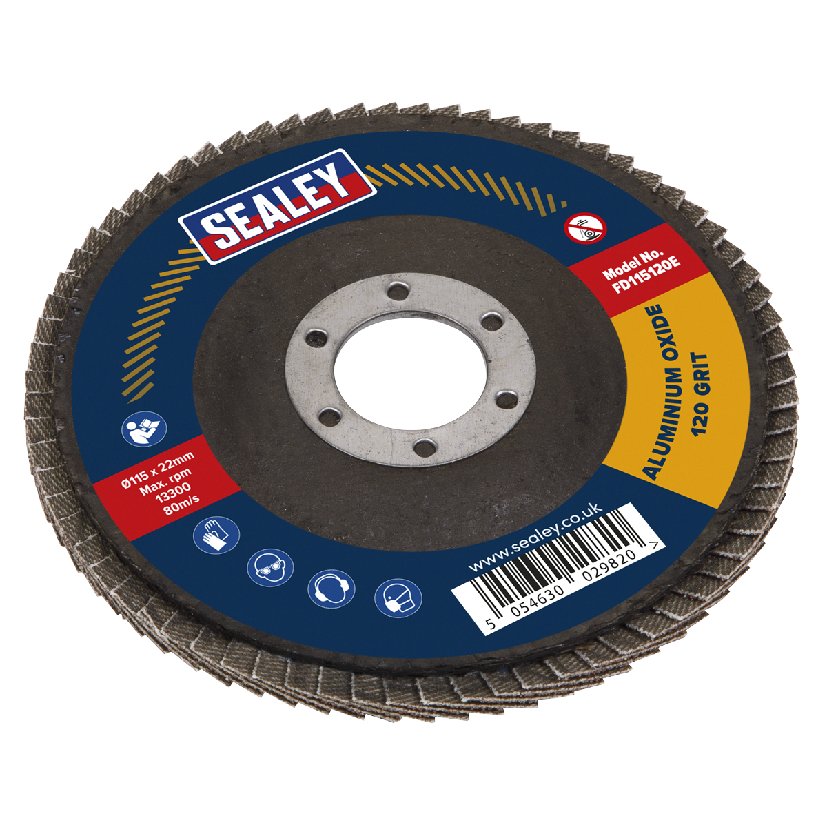 115mm Aluminium Oxide Flap Disc 120Grit 22mm Bore