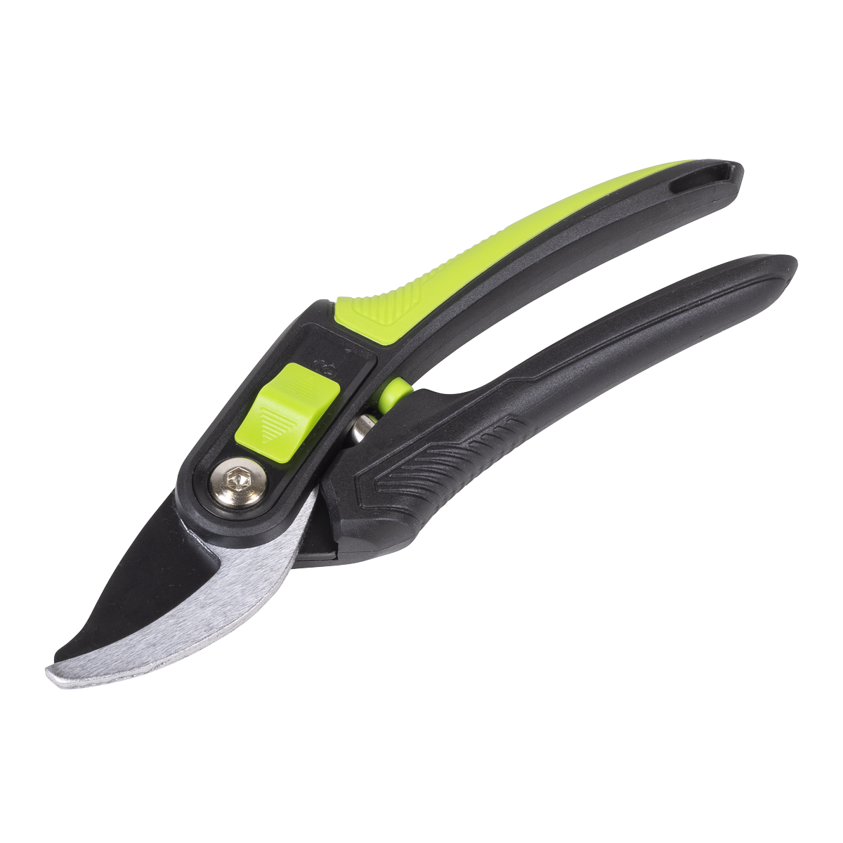Bypass Secateurs with Soft Grip Handle, 3-Stage Safety Lock & Carbon Steel Blade, 220mm