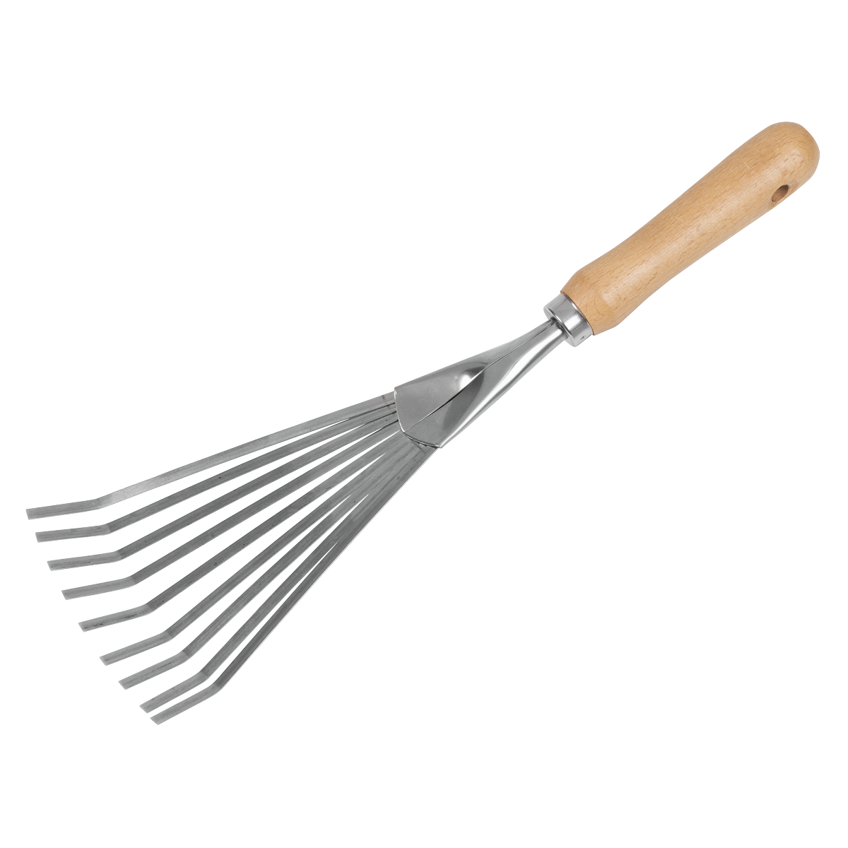 Premier Leaf Hand Rake with Ash Handle & Stainless Steel Tines