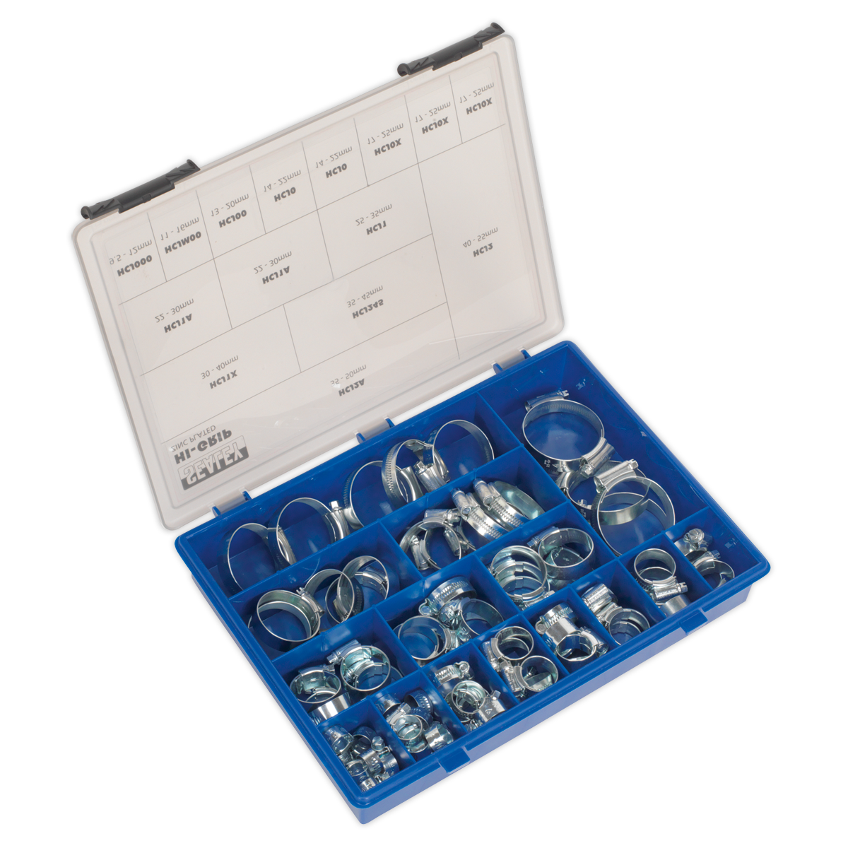 HI-GRIP® Zinc Plated Hose Clip Assortment 9.5-55mm 81pc