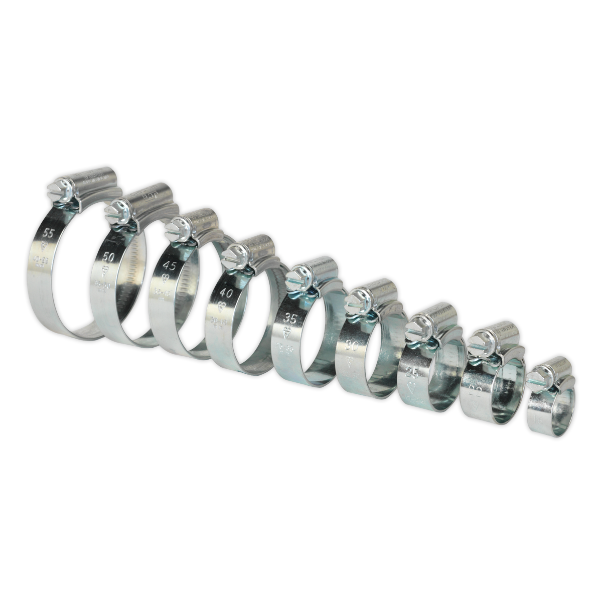 HI-GRIP® Zinc Plated Hose Clip Assortment 9.5-55mm 85pc