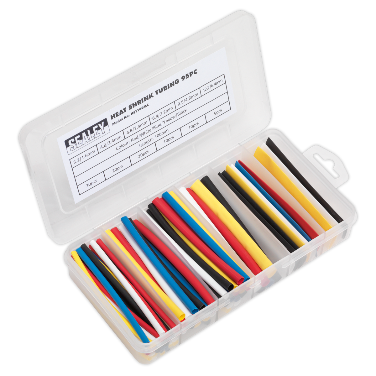 Heat Shrink Tubing Assortment 100mm 95pc - Mixed Colours
