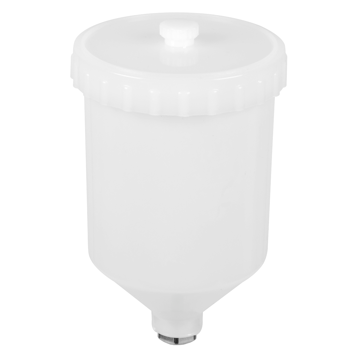 Paint Spray Gun Pot with Brass Fitting 600ml - White