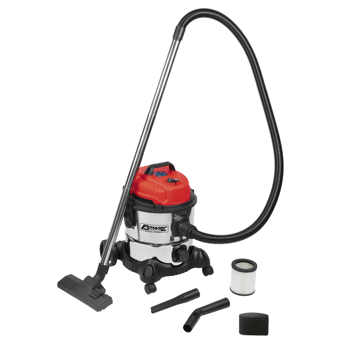 20L Vacuum Cleaner Wet & Dry Stainless Drum 1250W/230V
