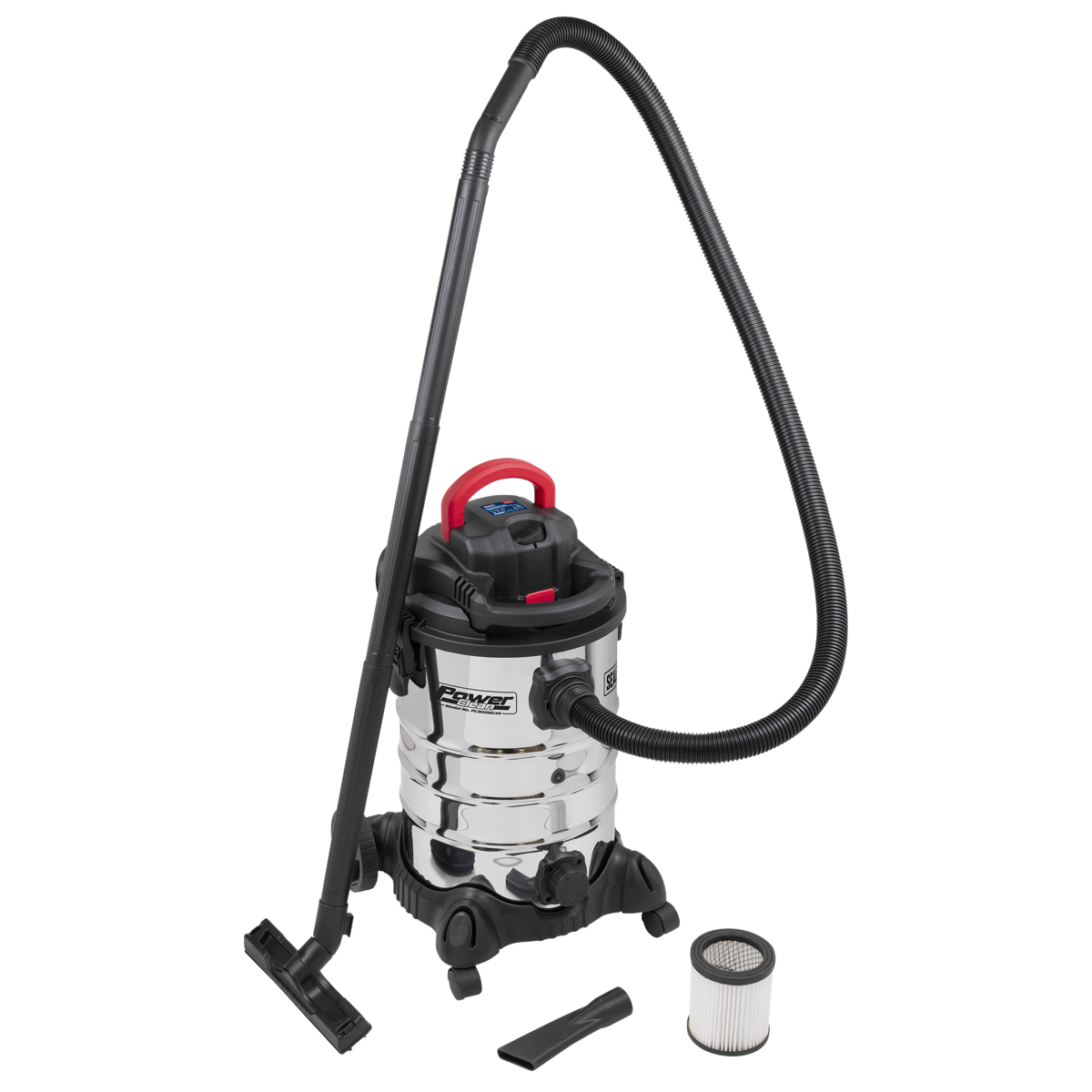 30L Vacuum Cleaner Wet & Dry Stainless Steel Drum & Detachable Leaf Blower 1200W/230V