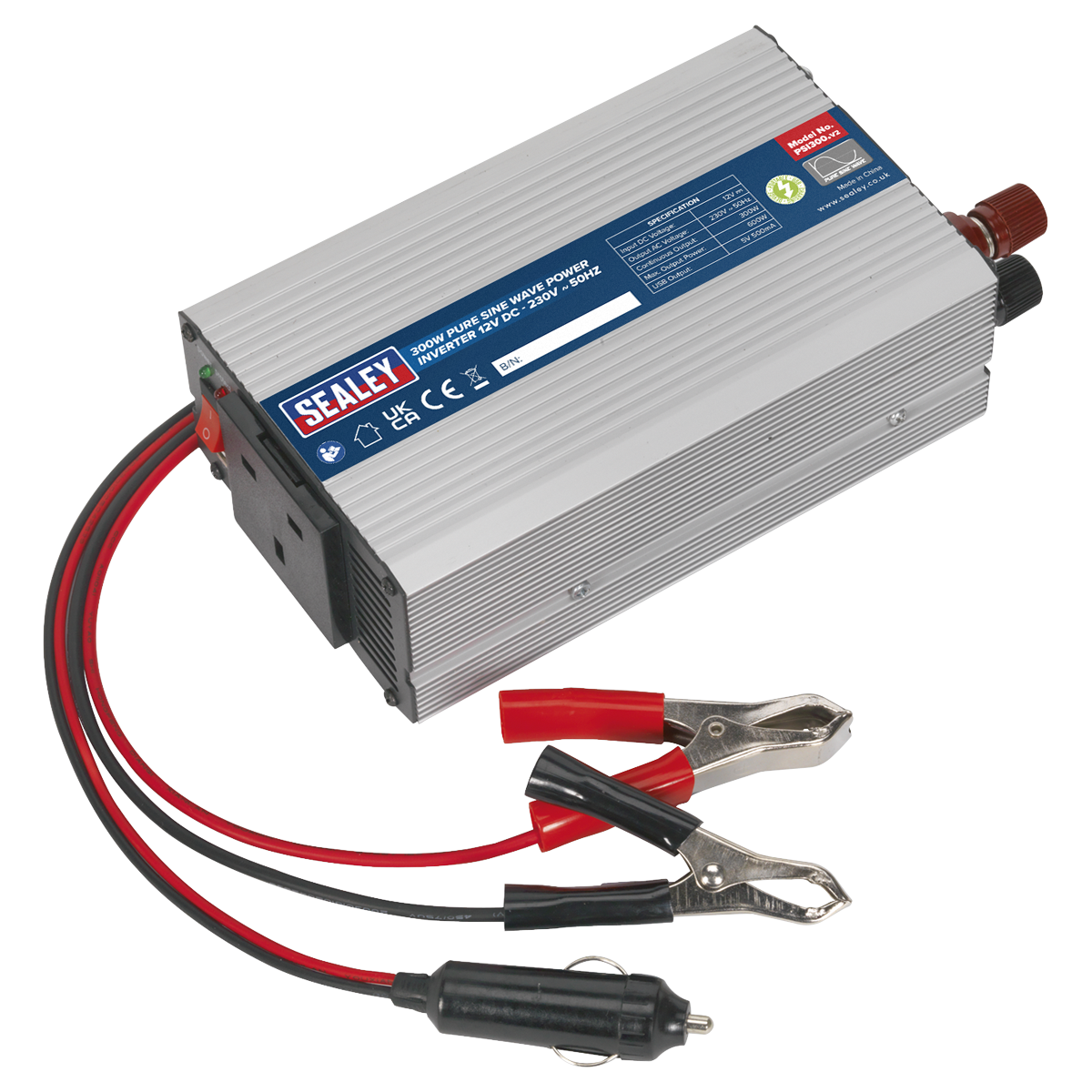 Pure Sine Wave Power Inverter 300W 12V