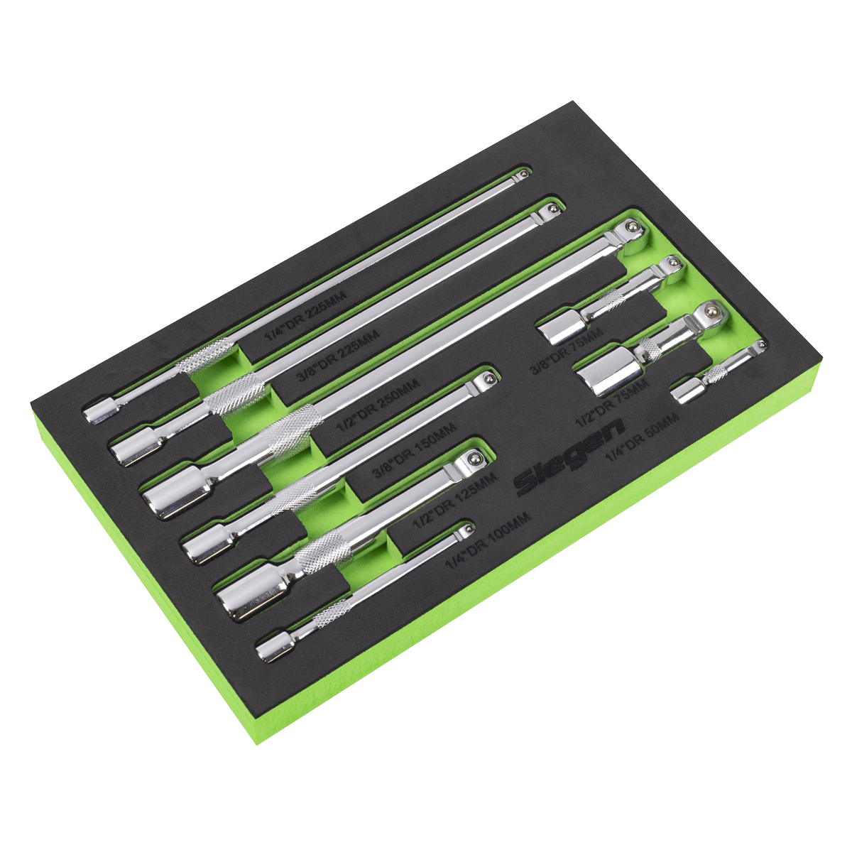 Extension Bar Set 1/4", 3/8" & 1/2"Sq Drive 9pc