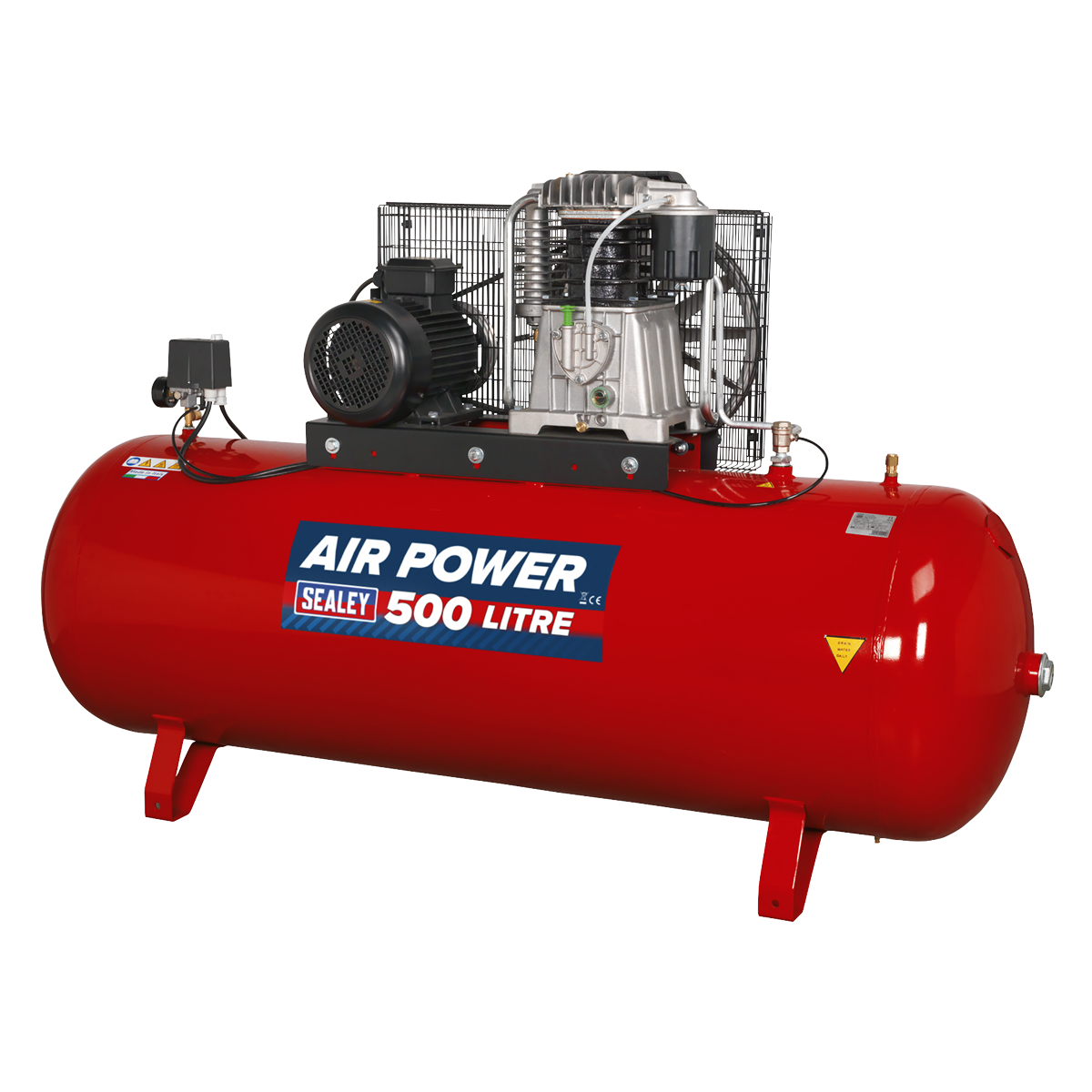 500L Belt Drive Air Compressor with Cast Cylinders 7.5hp 2-Stage