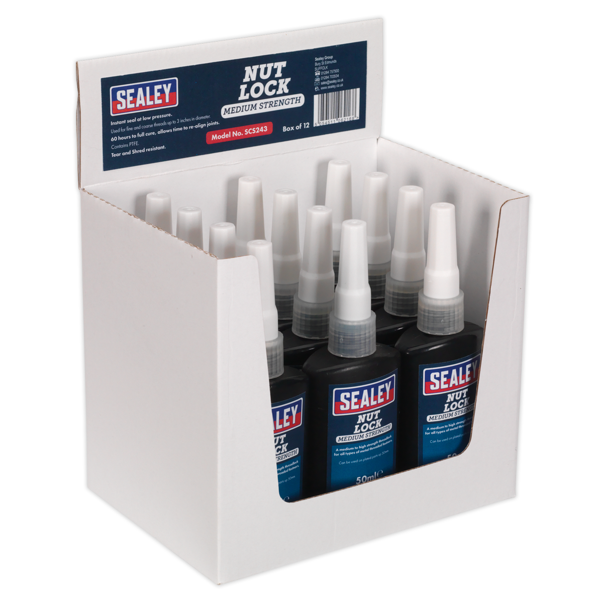 Medium Strength Nut Lock 50ml - Pack of 12