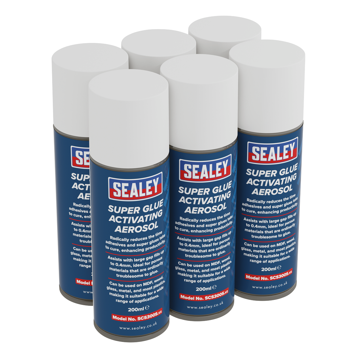 Super Glue Activating Aerosol 200ml - Pack of 6