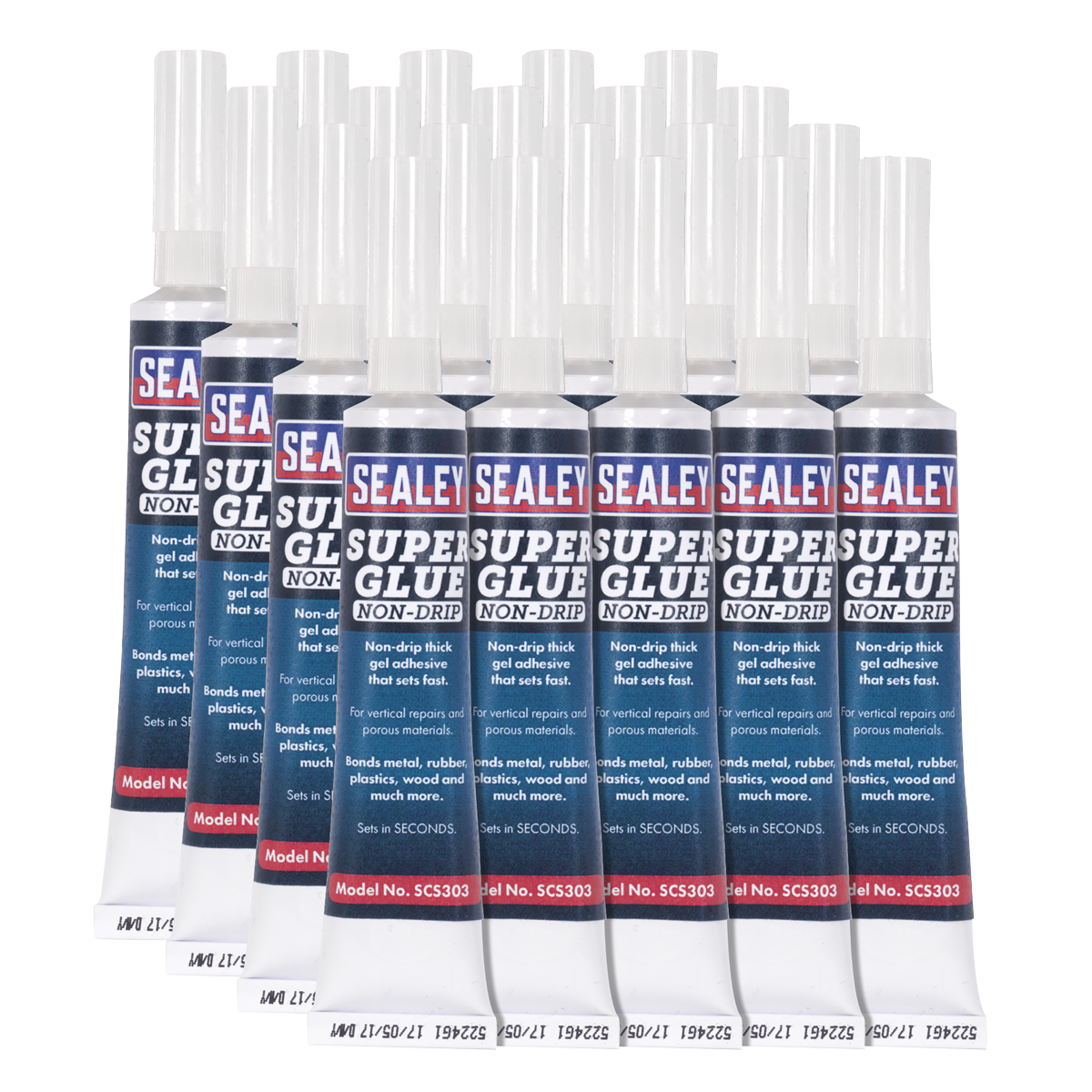Non-Drip Gel Super Glue 20g - Pack of 20