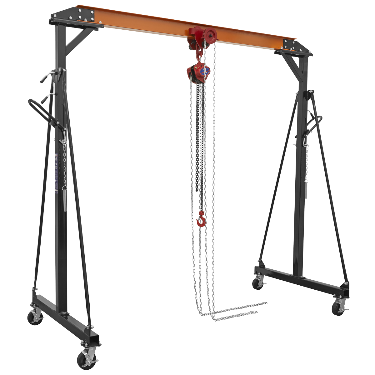 Portable Adjustable Gantry Frame with Geared Trolley Combo 1 Tonne