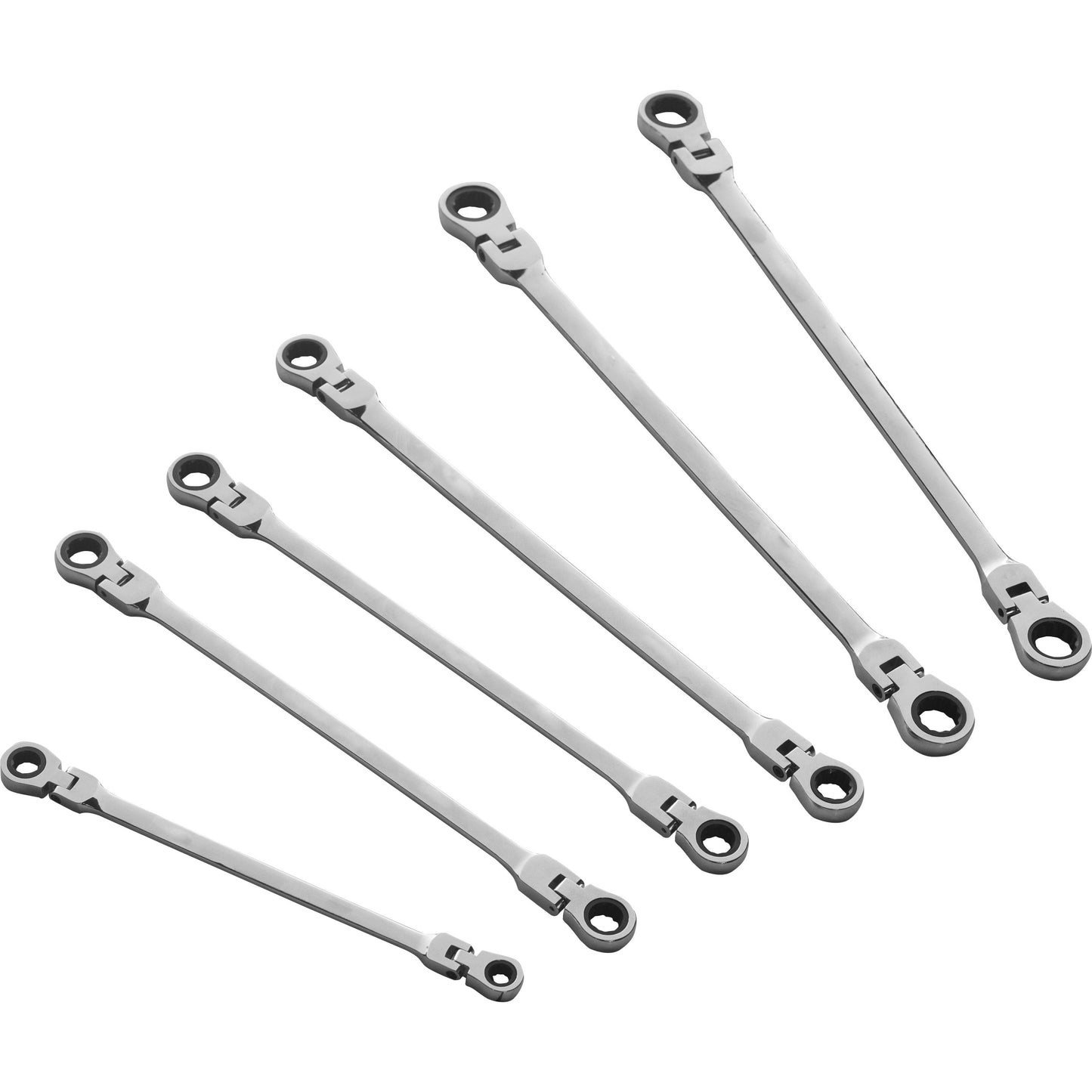 POWERHAND 6 Pc XL Flex Head Ratcheting Spanner Set
