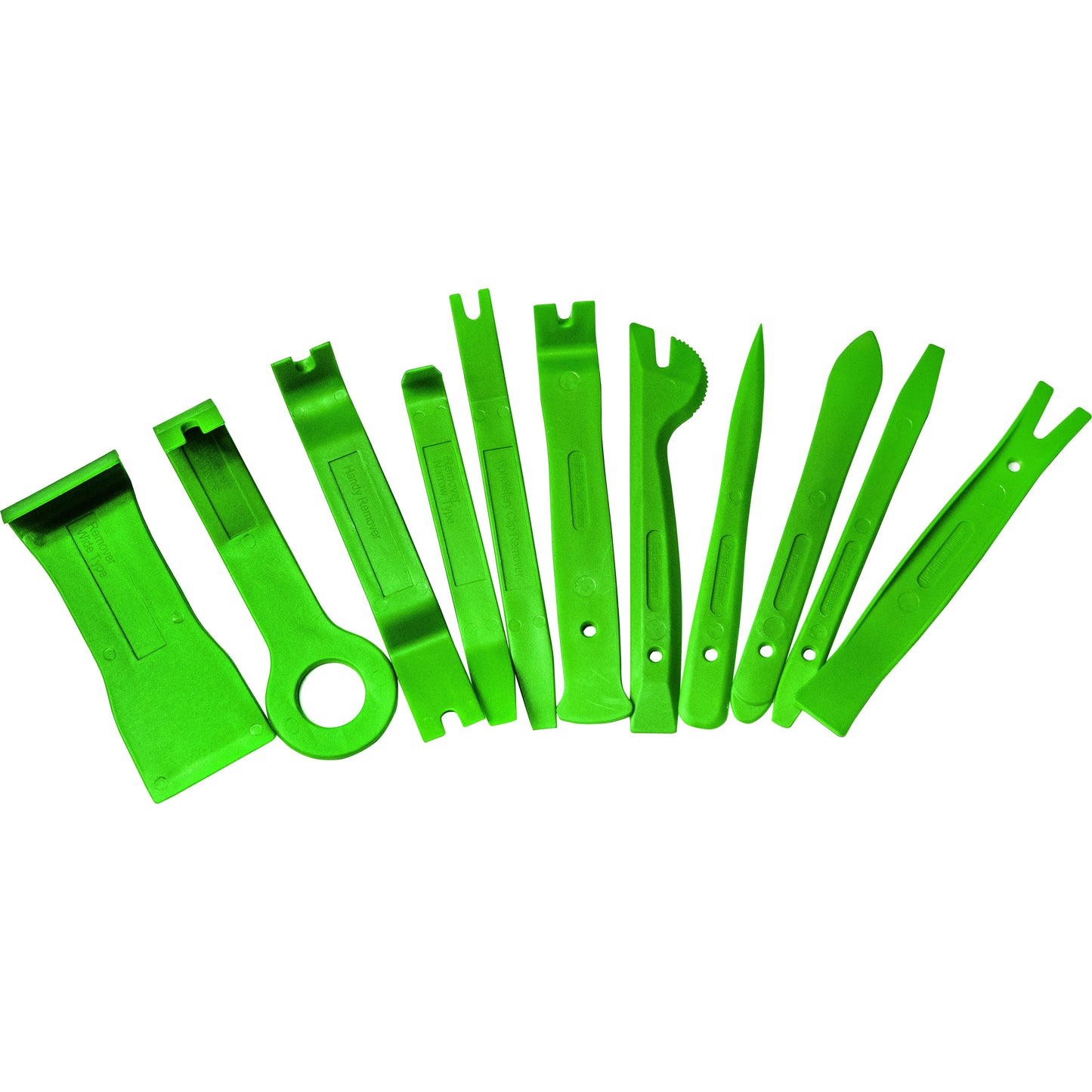 POWERHAND 11Pc Trim Removal Tool Set - High-Vis Green