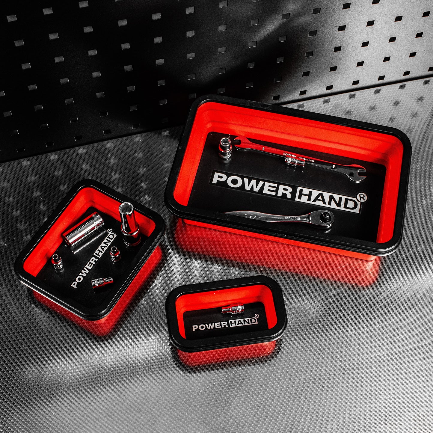 POWERHAND 3Pc Magnetic Foldable Tray Set