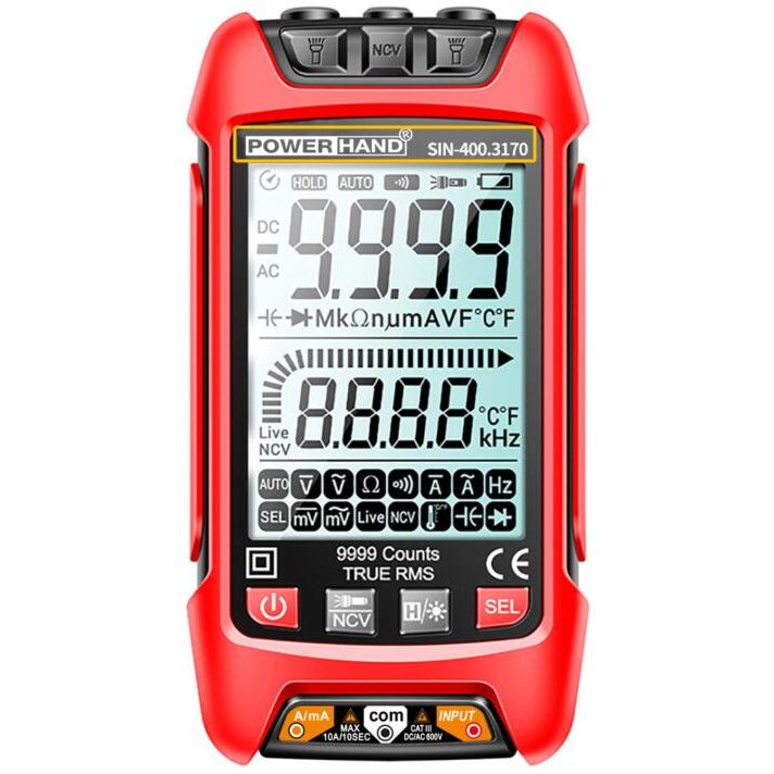POWERHAND 1000V Digital Auto Range Smart Multimeter With NCV