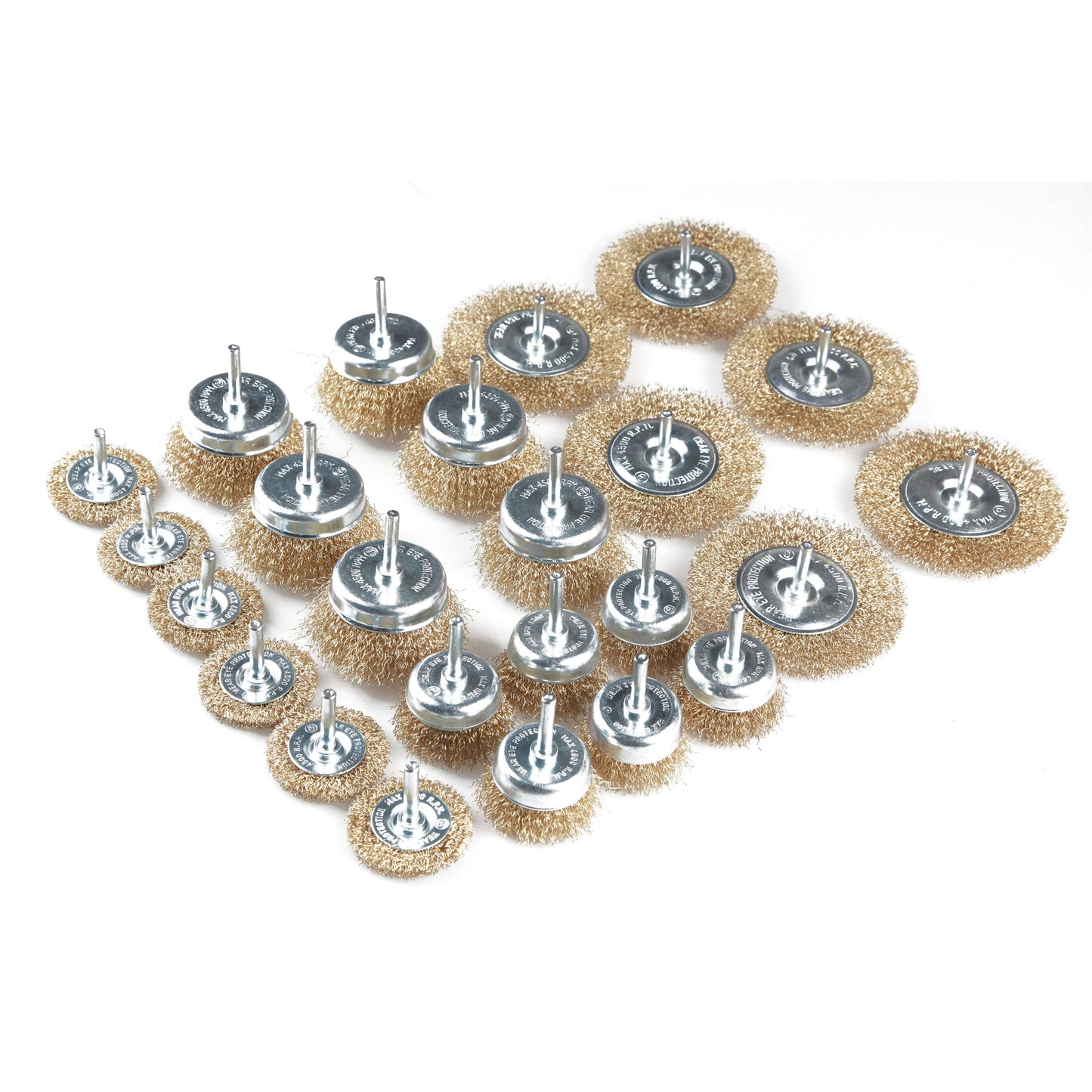 POWERHAND 24Pc Wire Wheel & Cup Brush Kit