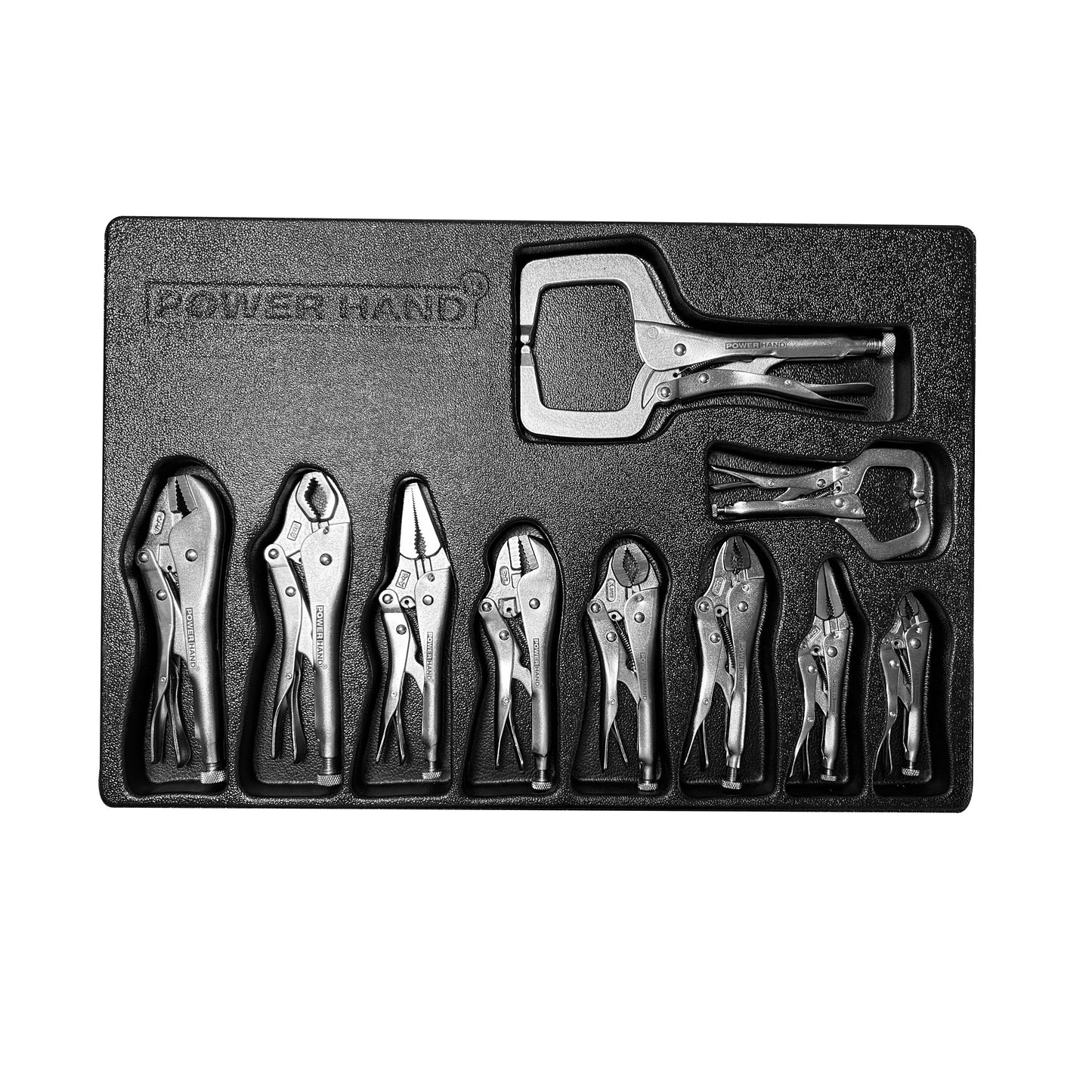 POWERHAND 10Pc Locking Pliers Set in Blow Moulded Tray