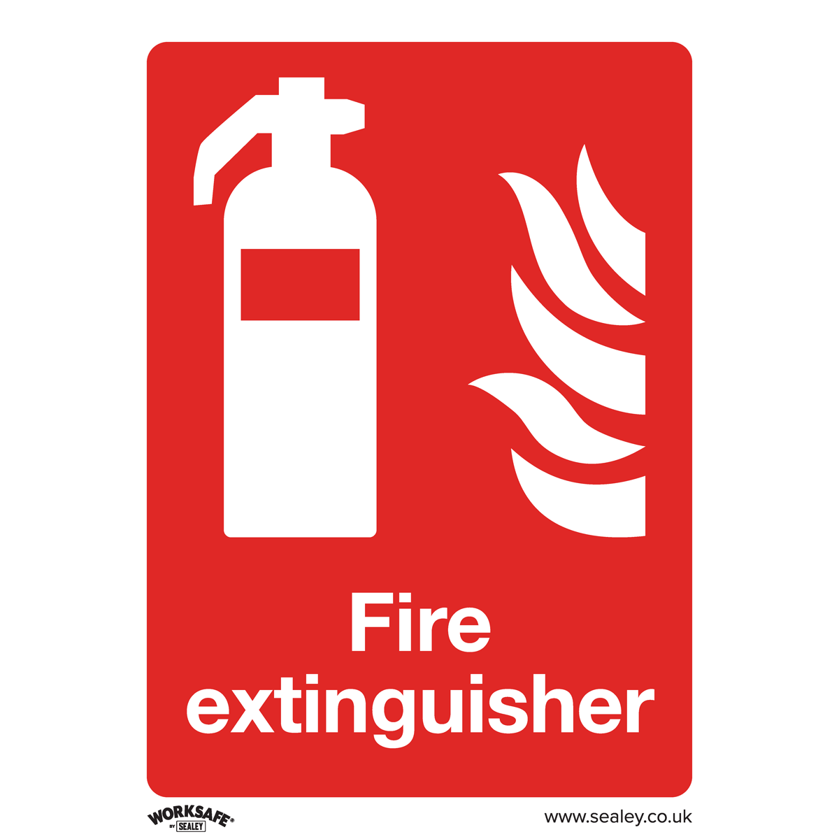 Worksafe® Fire Extinguisher Safety Sign - Self-Adhesive Vinyl