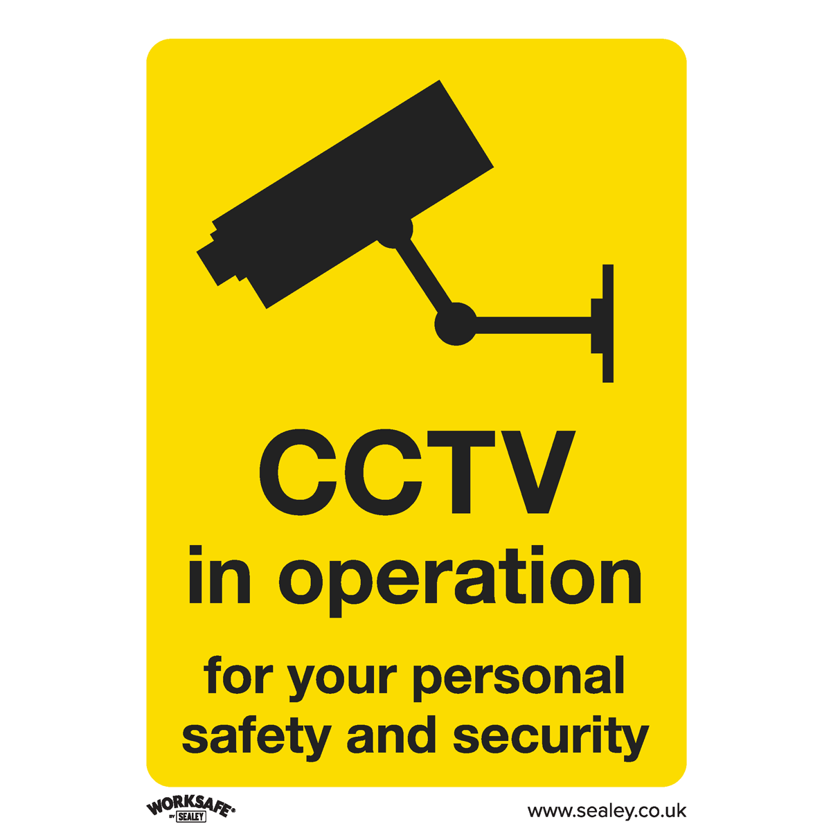 Worksafe® CCTV Safety Sign - Self-Adhesive Vinyl