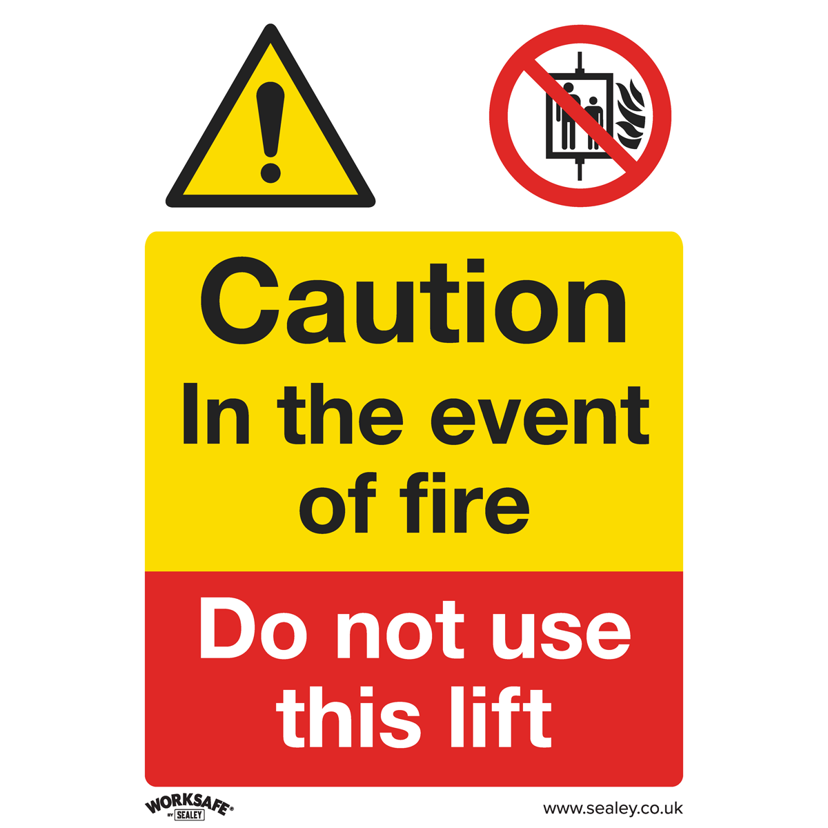 Worksafe® Caution Do Not Use Lift Safety Sign - Self-Adhesive Vinyl