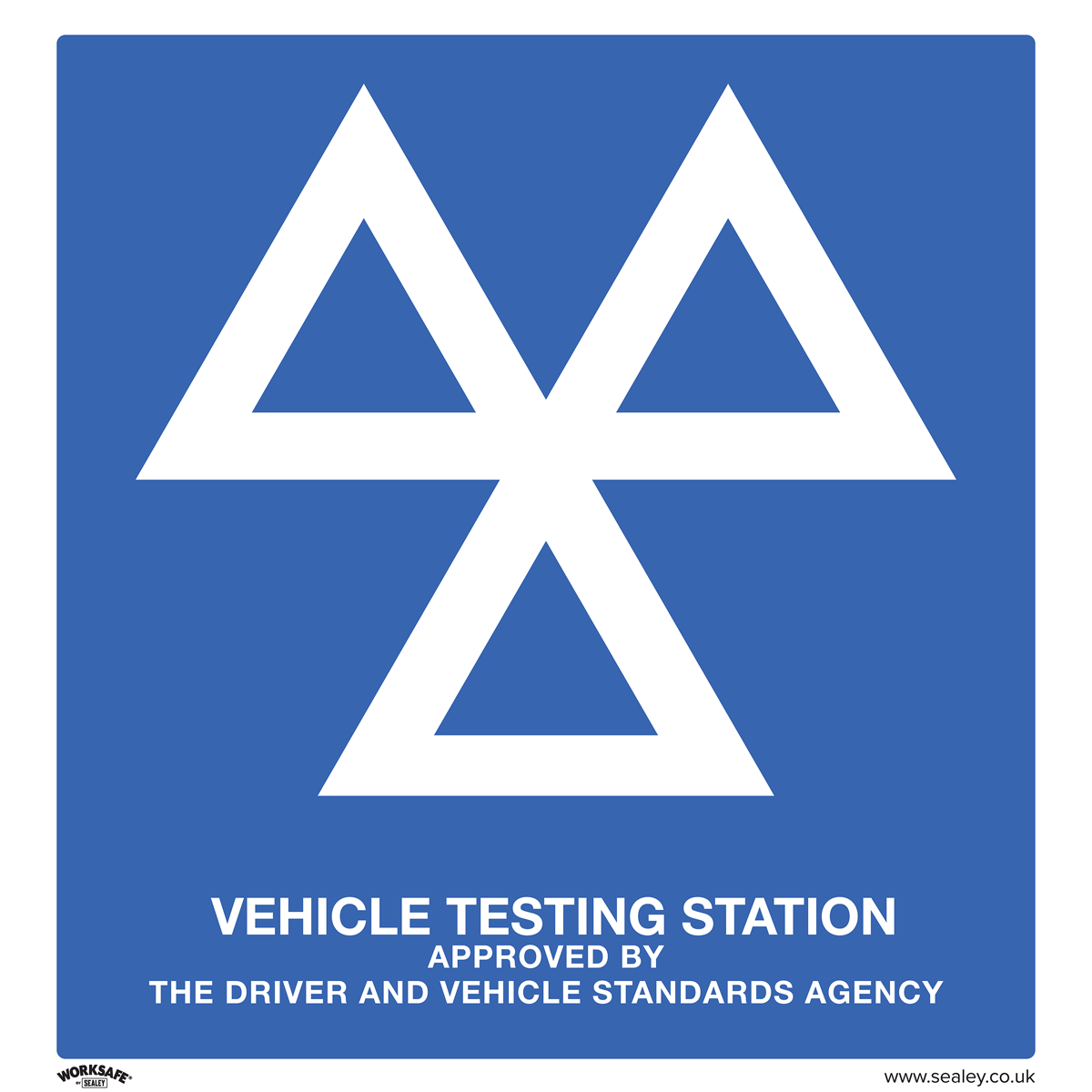 Worksafe® MOT Testing Station Safety Sign, Rigid Plastic - Pack of 10
