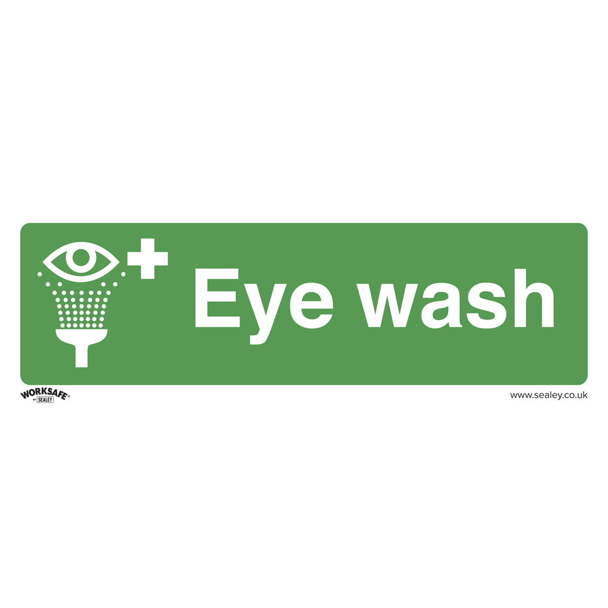 Worksafe® Eye Wash Safety Sign - Self-Adhesive Vinyl