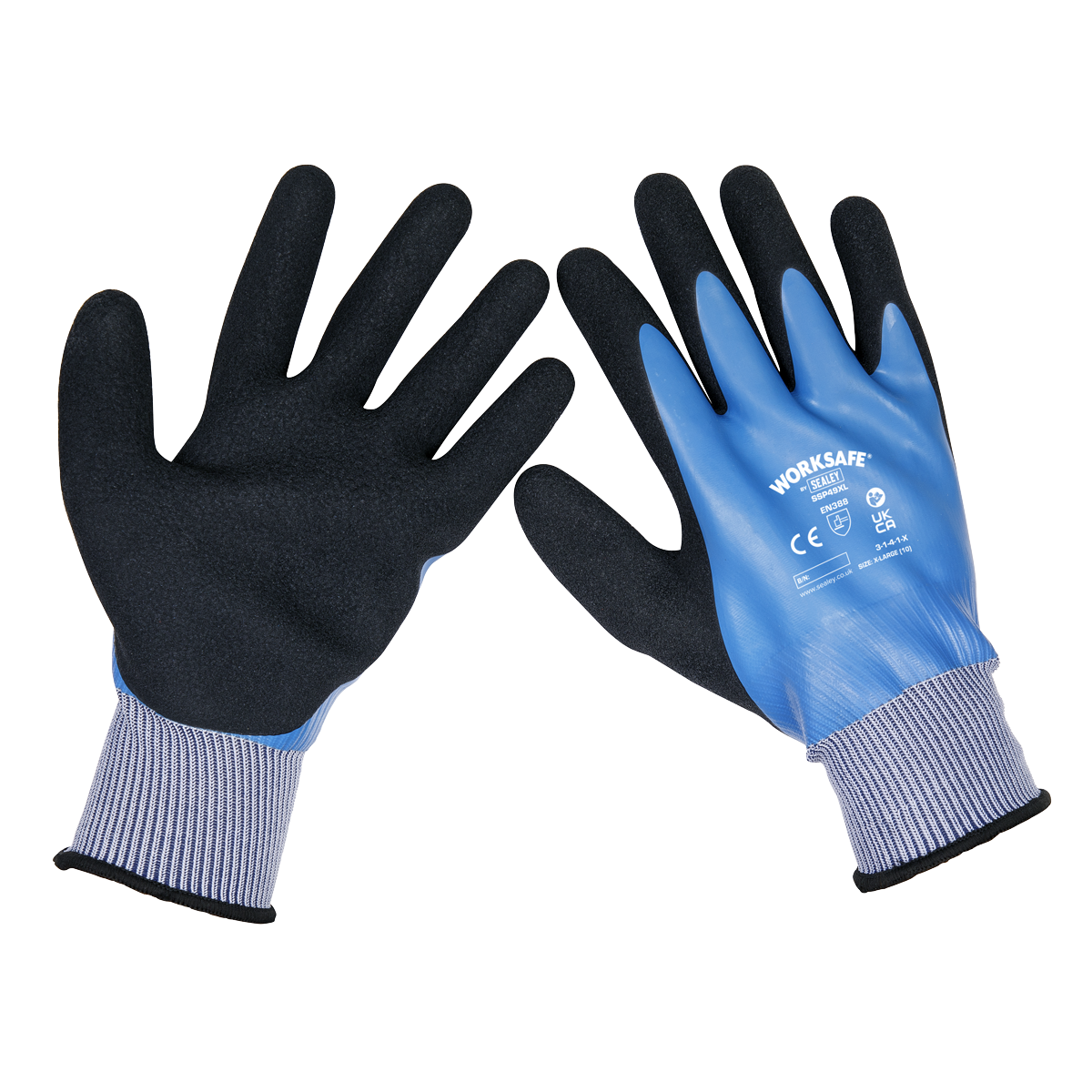 Worksafe® Waterproof Latex Gloves, X-Large - Pair