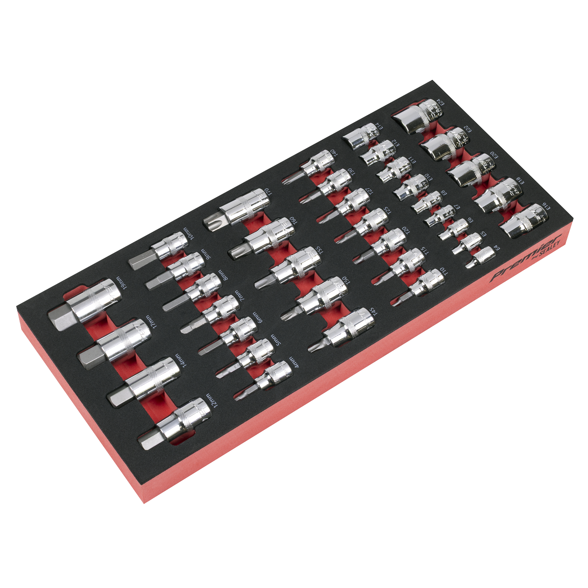 Premier Socket Bit Set with Tool Tray 37pc