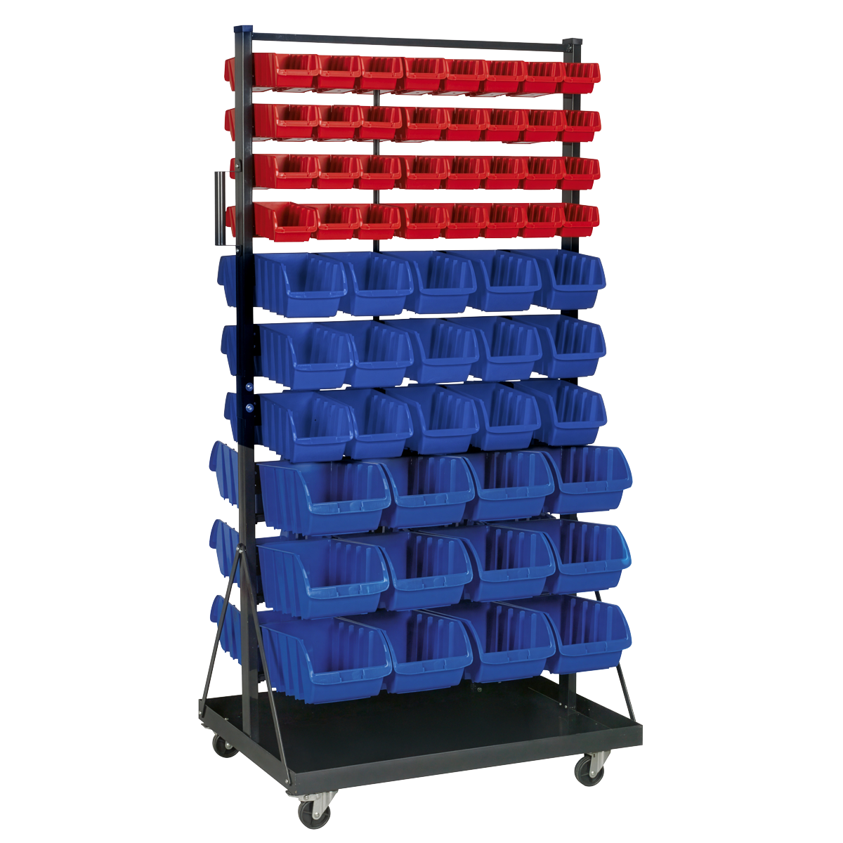Mobile Bin Storage System with 118 Bins