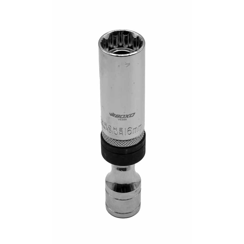 BOXO 3/8" 12Pt Magnetic Universal Spark Plug Socket - Various Sizes Available