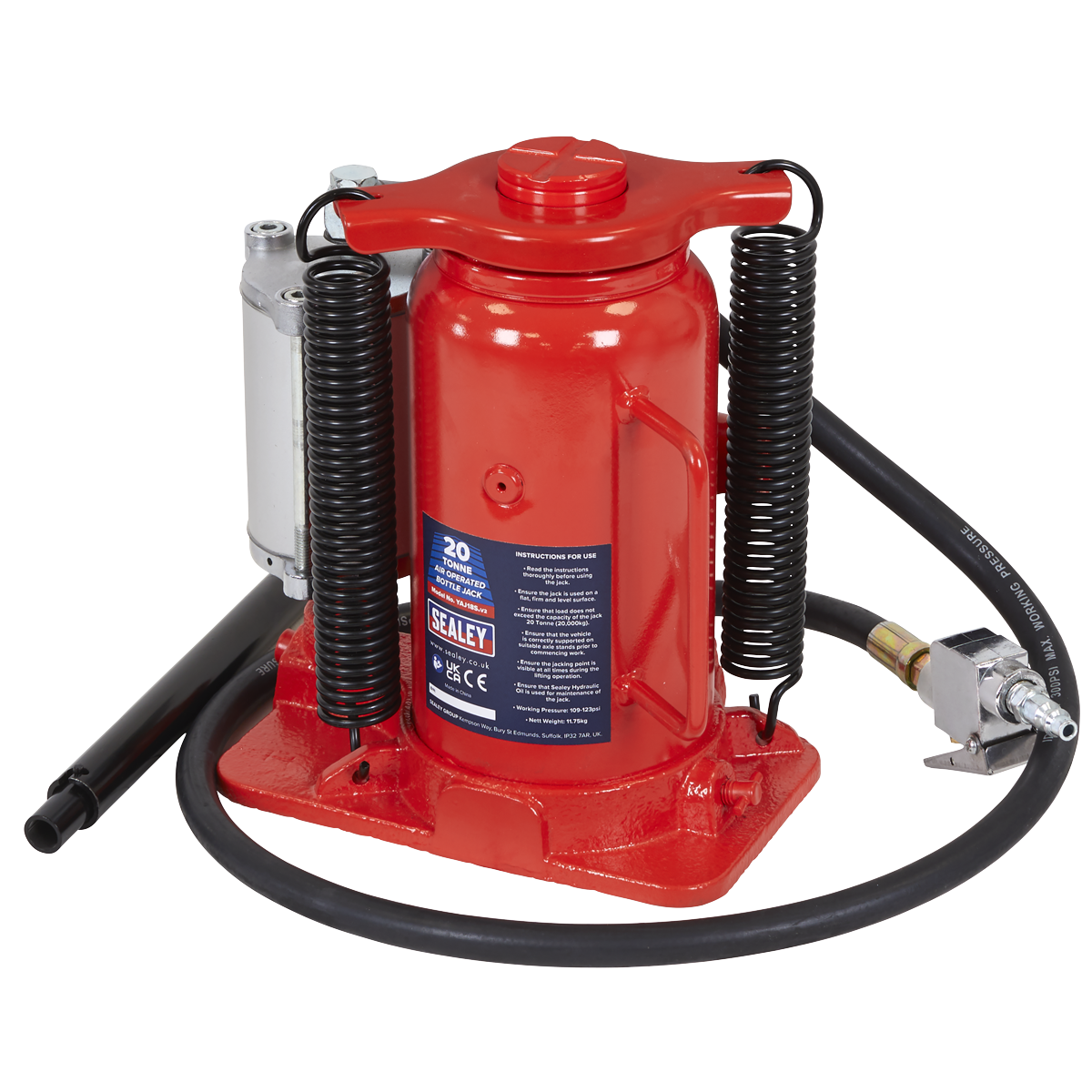 Air Operated Hydraulic Bottle Jack 18 Tonne