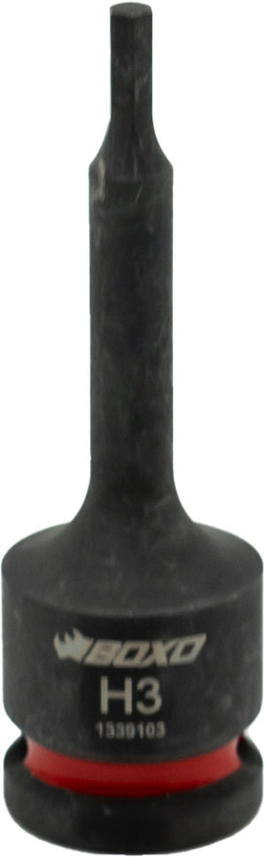 BOXO 3/8" Impact Hex Bit Sockets - Size Variations Available