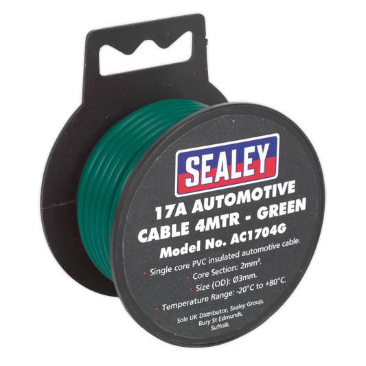 17A Thick Wall Automotive Cable 4m - Green