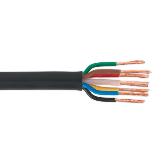 30m Thin Wall Automotive Cable 6 x 1mm² 32/0.20mm, 1 x 2mm² 28/0.30mm - Black