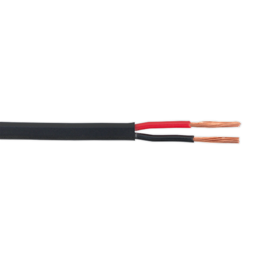 Thin Wall Flat Automotive Cable Twin 2 x 1mm² 32/0.20mm 30m - Black
