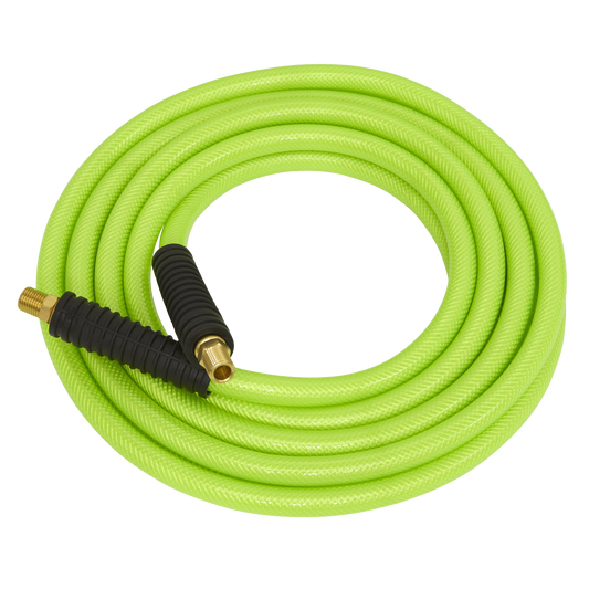 High-Visibility Air Hose with 1/4"BSP Unions 10m x 8mm