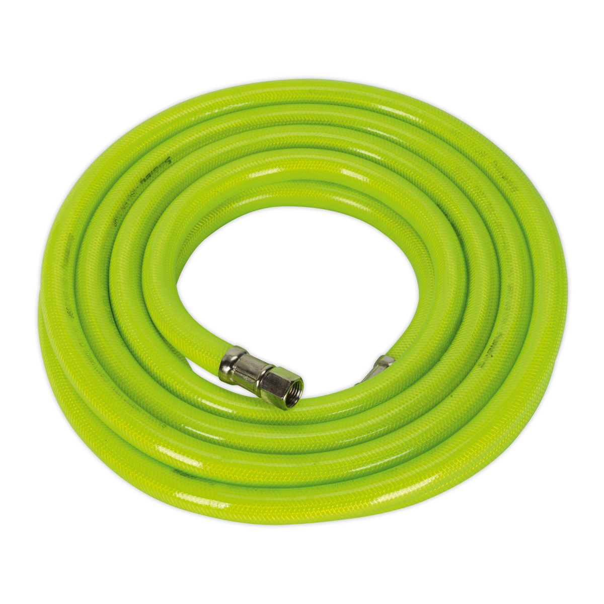 High-Visibility Air Hose with 1/4"BSP Unions 5m x 10mm