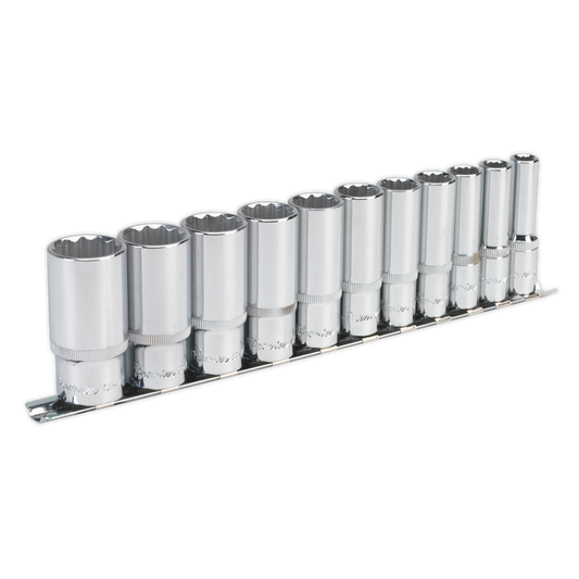 Premier Imperial Deep Socket Set 3/8"Sq Drive 12-point 11pc